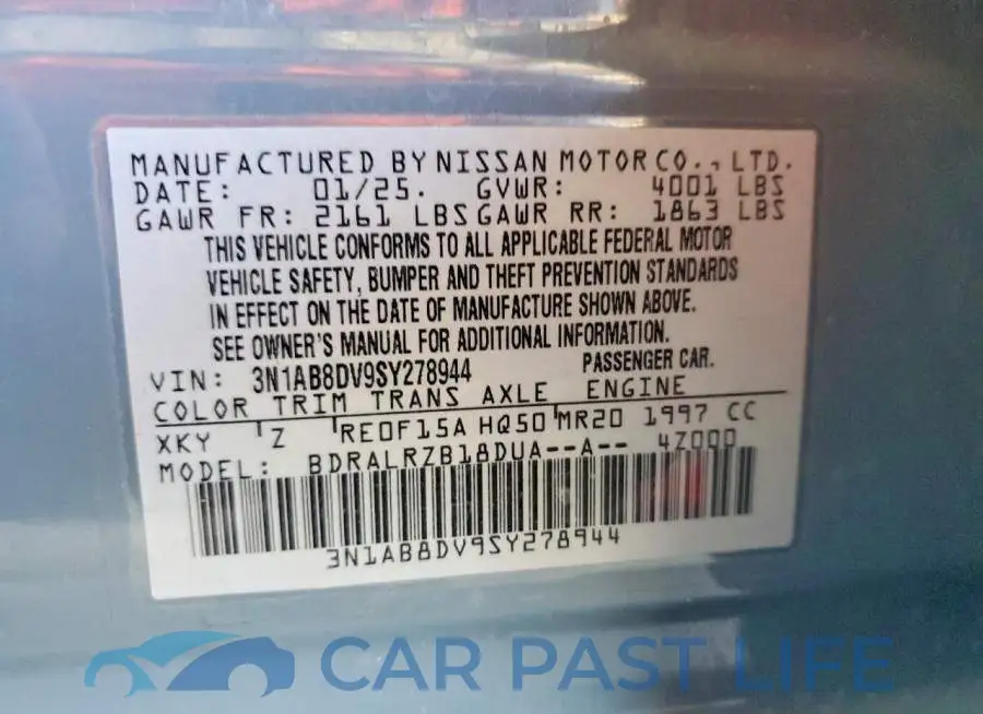 3N1AB8DV9SY278944# 12