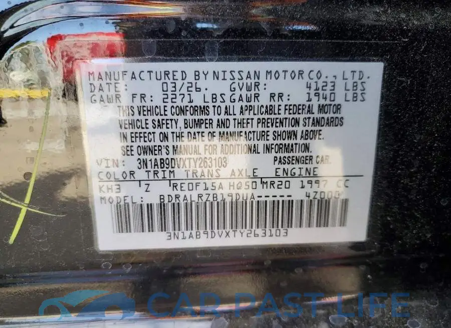 3N1AB9DVXTY263103# 13