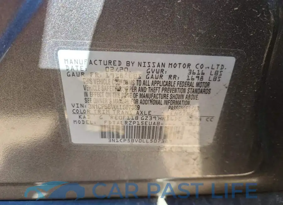 3N1CP5BV0LL507389# 12