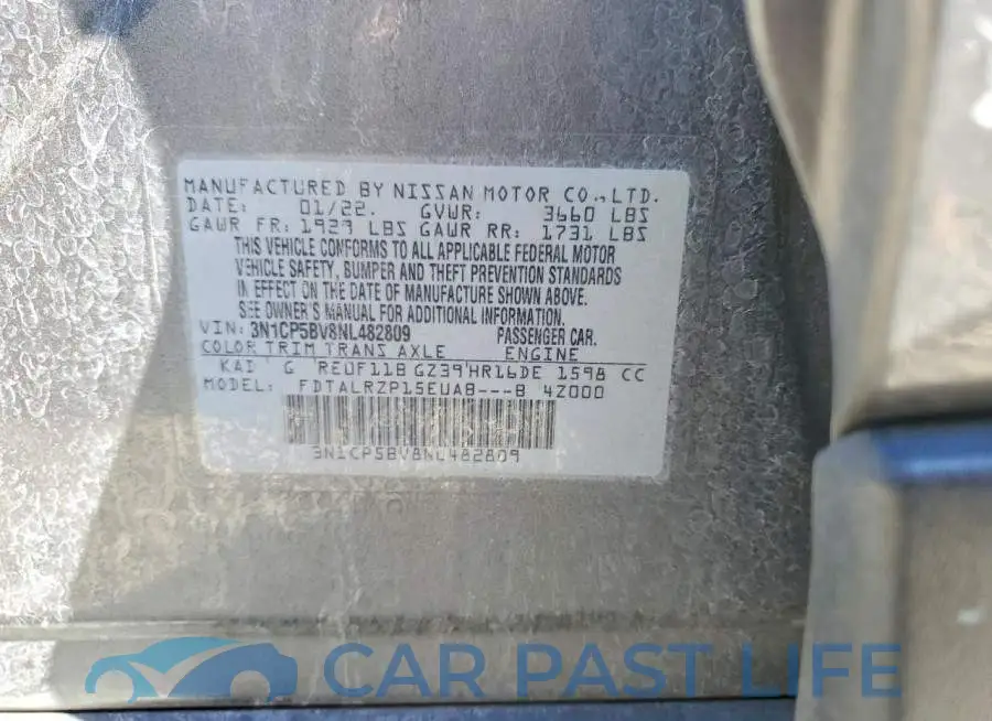 3N1CP5BV8NL482809# 13