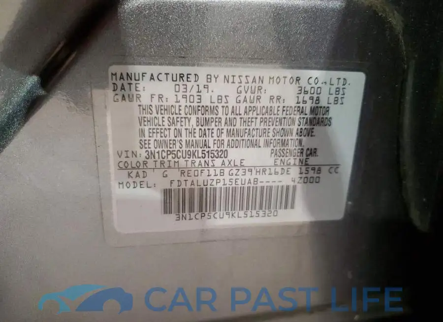 3N1CP5CU9KL515320# 13