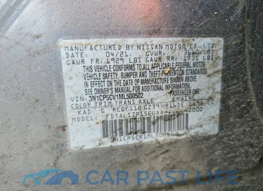 3N1CP5CV1ML500502# 13