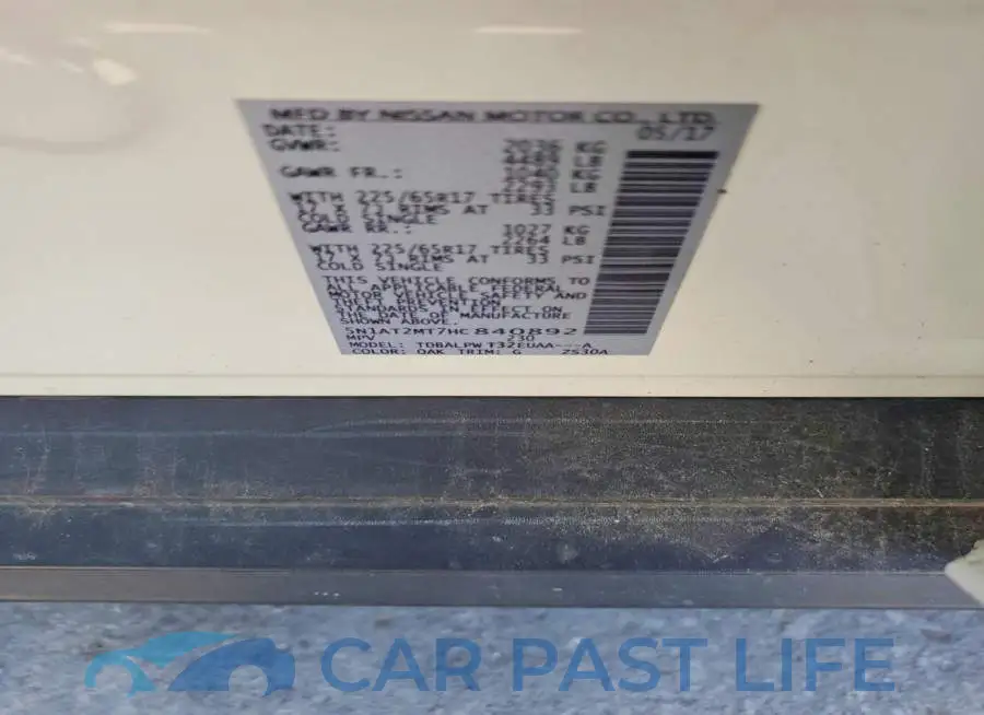 5N1AT2MT7HC840892# 13