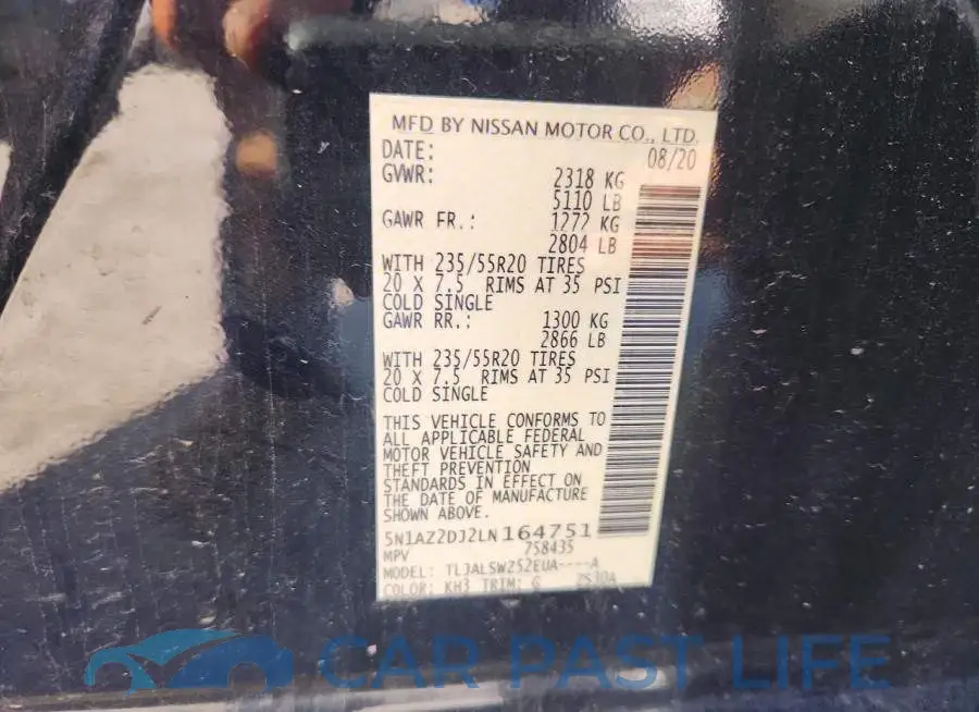 5N1AZ2DJ2LN164751# 13