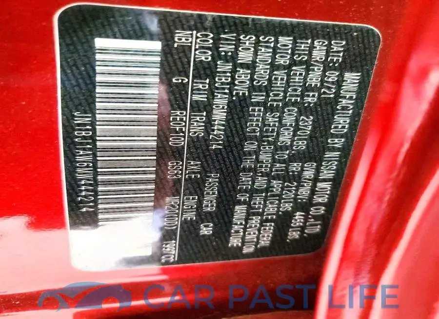 JN1BJ1AW6MW444214# 12