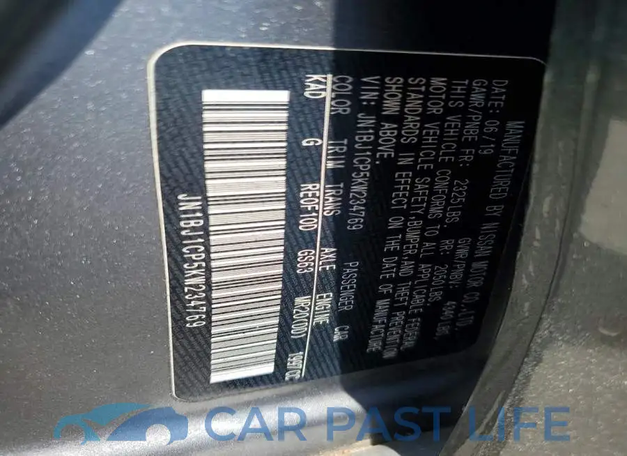 JN1BJ1CP5KW234769# 13