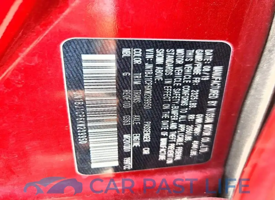 JN1BJ1CP6KW239950# 13