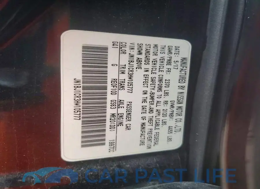 JN1BJ1CR3HW105777# 14