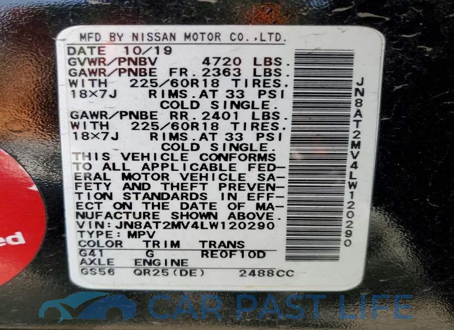 JN8AT2MV4LW120290# 14