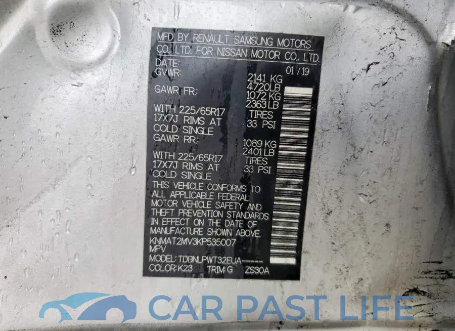 KNMAT2MV3KP535007# 13