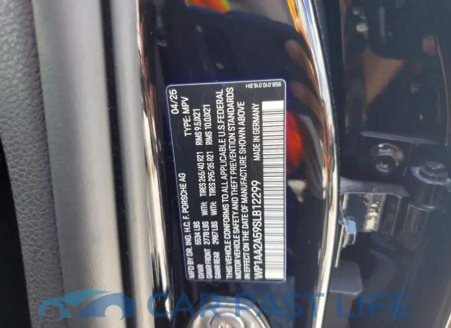 WP1AA2A59SLB12299# 14