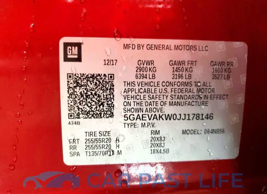 5GAEVAKW0JJ178146# 13