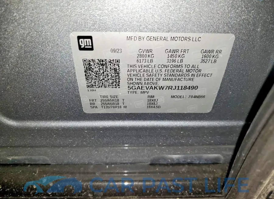 5GAEVAKW7RJ118490# 14