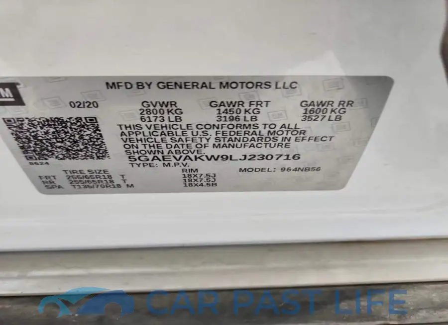 5GAEVAKW9LJ230716# 14