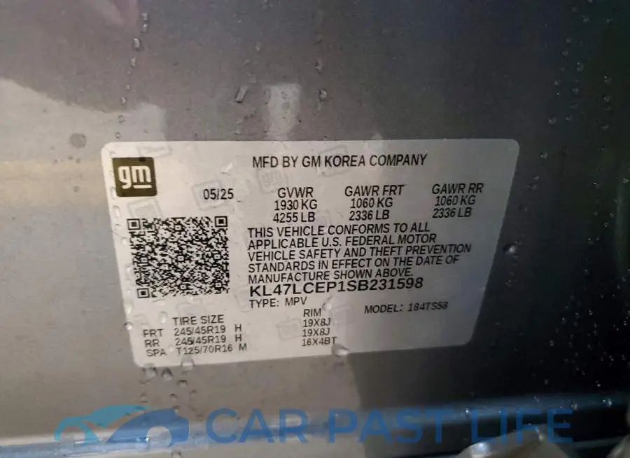 KL47LCEP1SB231598# 12