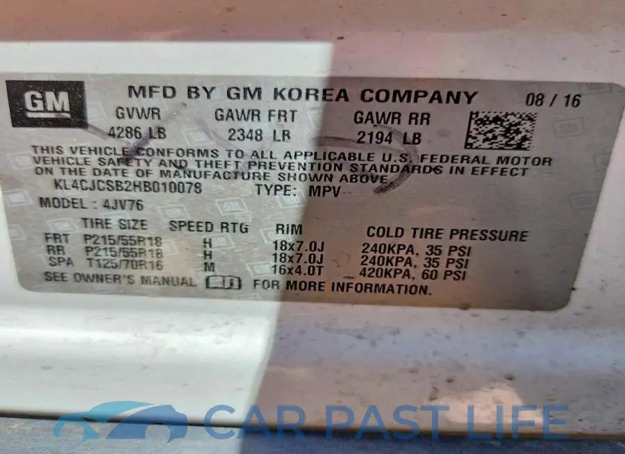 KL4CJCSB2HB010078# 14