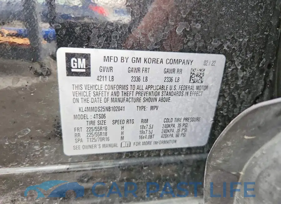 KL4MMDS25NB102041# 12