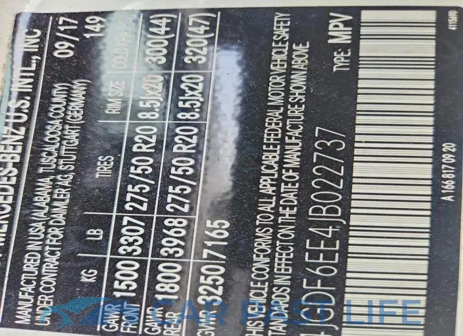 4JGDF6EE4JB022737# 14