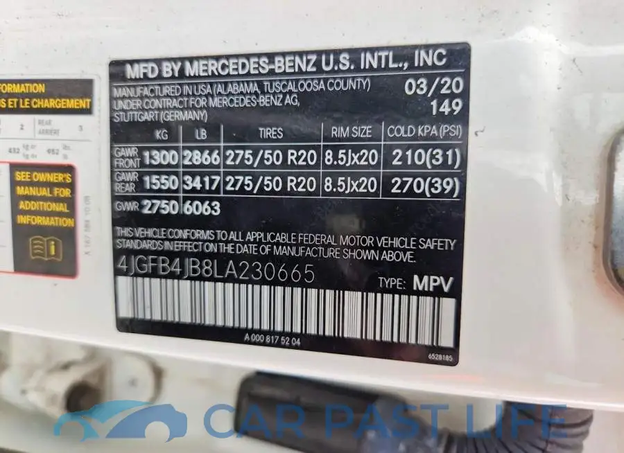 4JGFB4JB8LA230665# 13