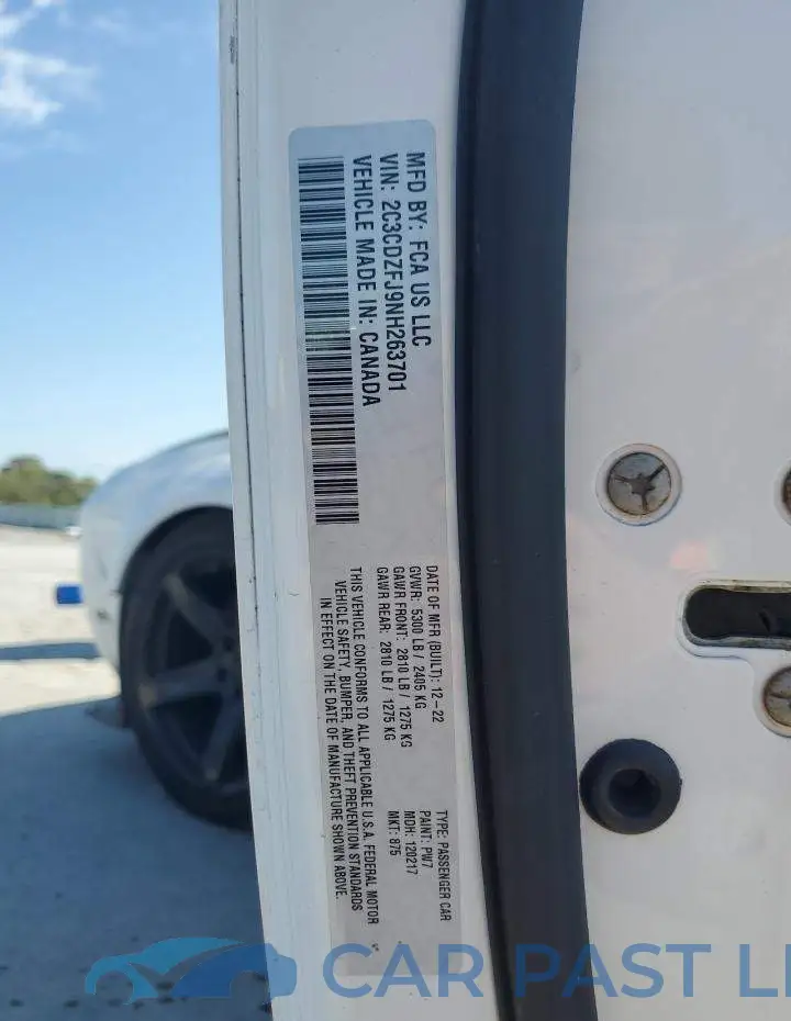 2C3CDZFJ9NH263701# 12