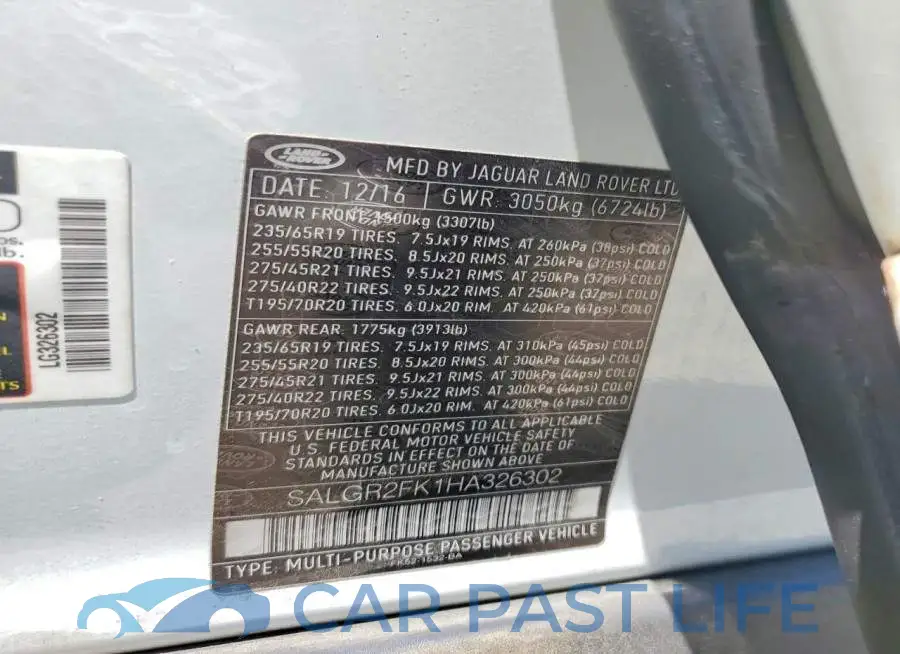 SALGR2FK1HA326302# 13