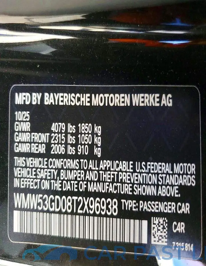 WMW53GD08T2X96938# 12