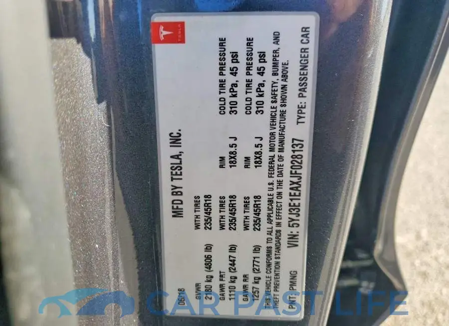 5YJ3E1EAXJF028137# 13