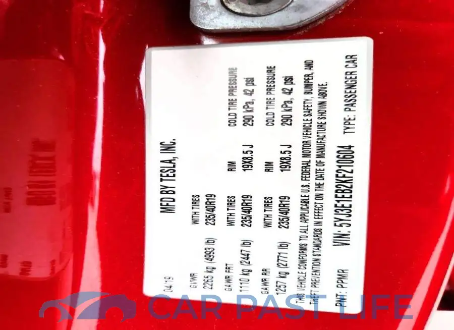 5YJ3E1EB2KF210604# 13