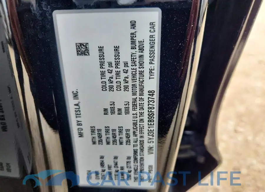 5YJ3E1EB9SF873748# 12