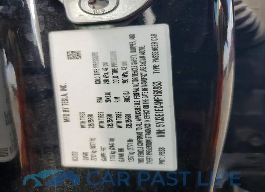 5YJ3E1EC4NF168983# 12
