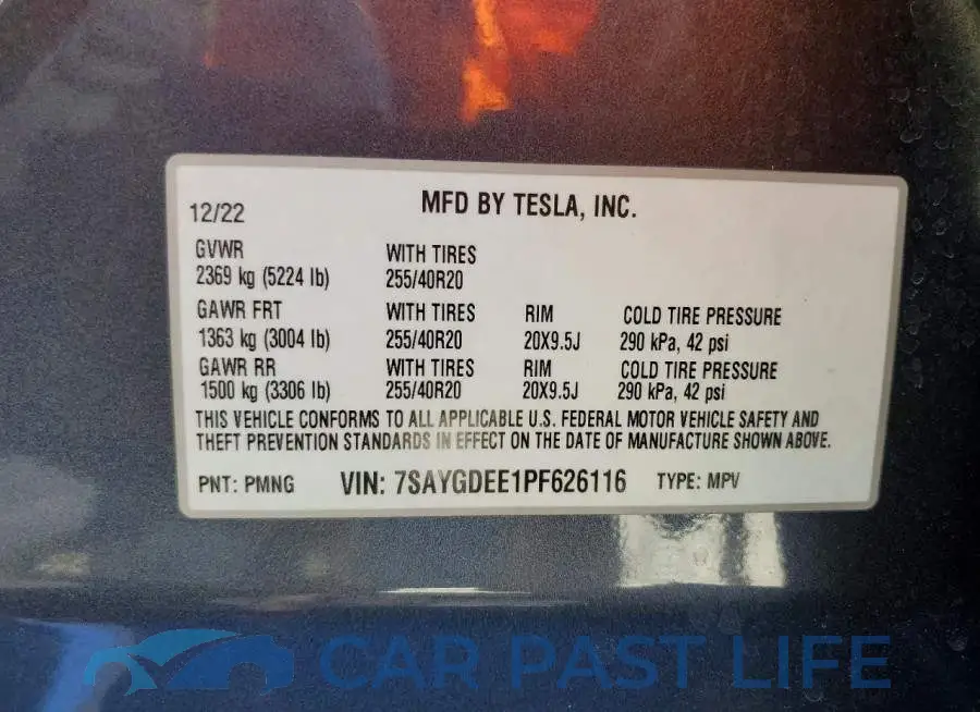 7SAYGDEE1PF626116# 12