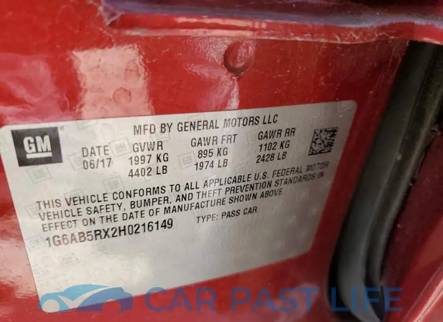 1G6AB5RX2H0216149# 13