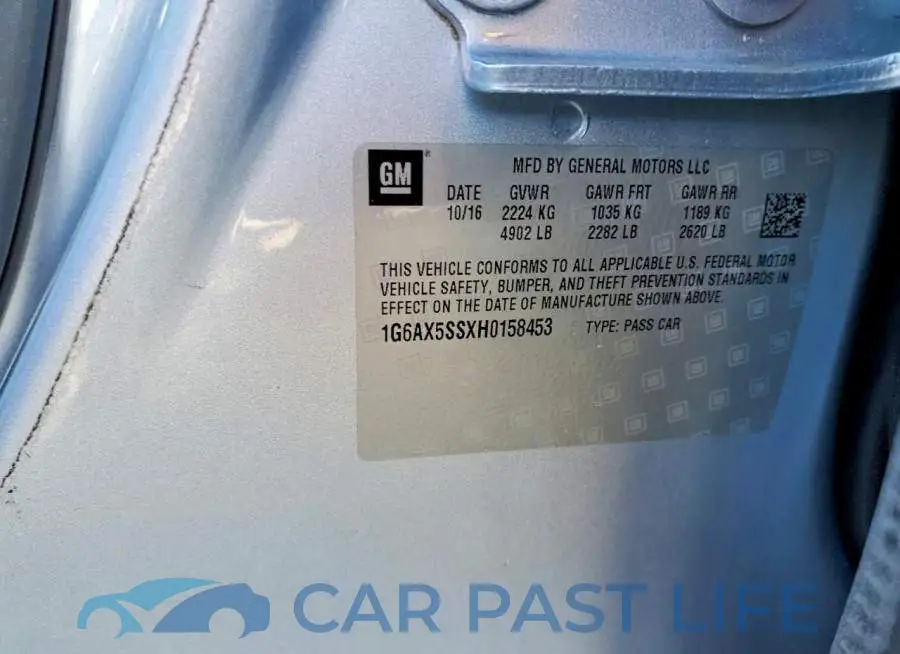 1G6AX5SSXH0158453# 12