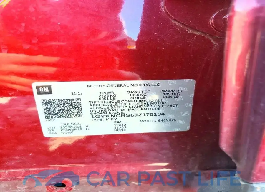 1GYKNCRS6JZ175134# 13