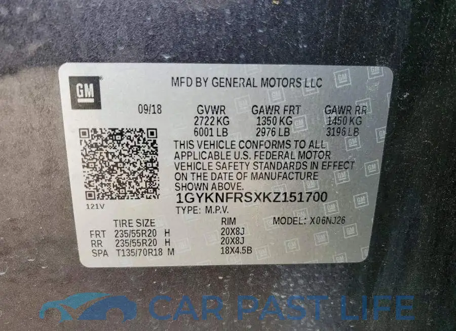 1GYKNFRSXKZ151700# 14