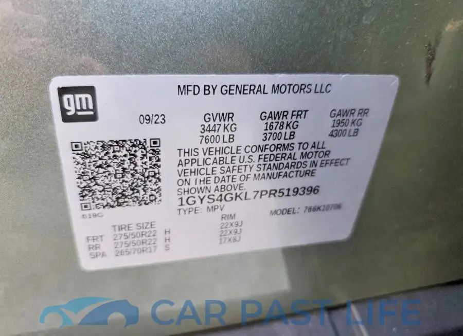 1GYS4GKL7PR519396# 13