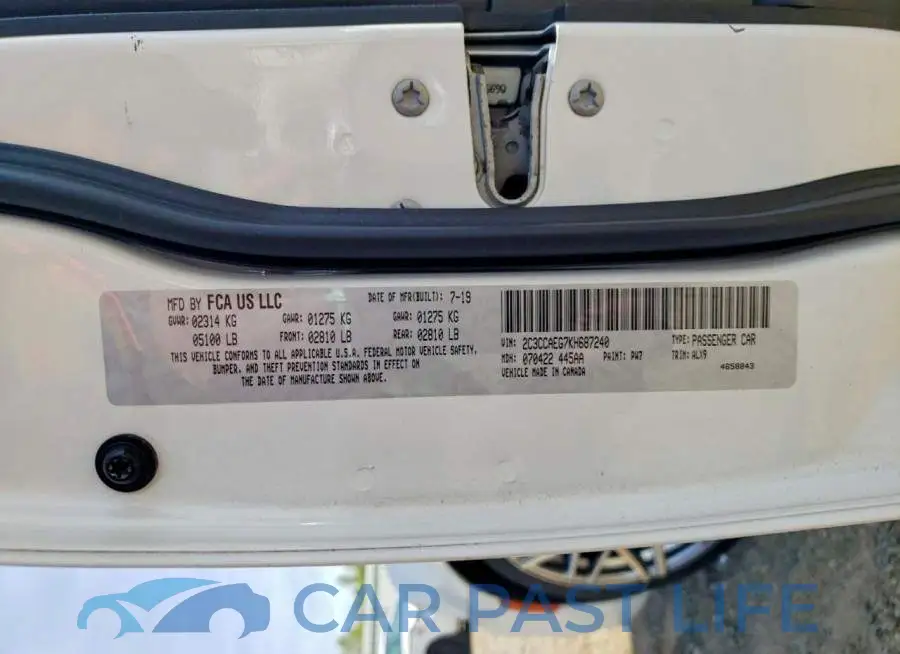 2C3CCAEG7KH687240# 12