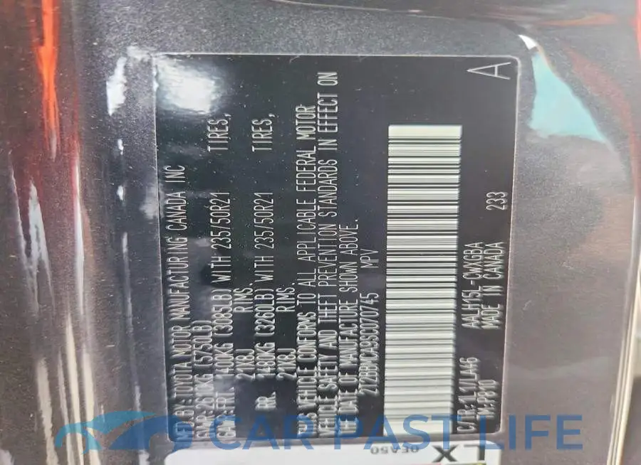 2T2BBMCA9SC070745# 13