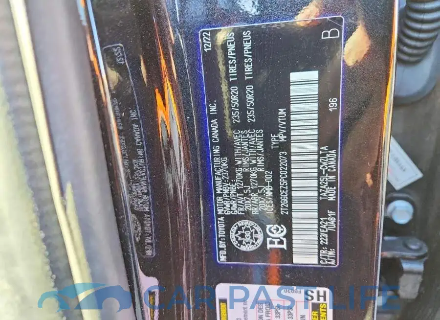 2T2GGCEZ5PC022073# 14