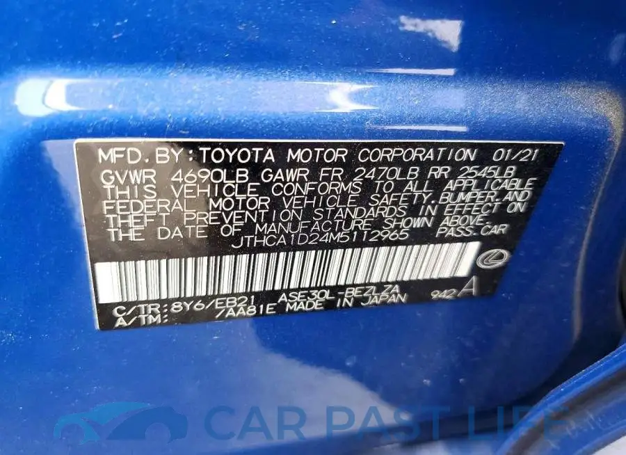 JTHCA1D24M5112965# 12