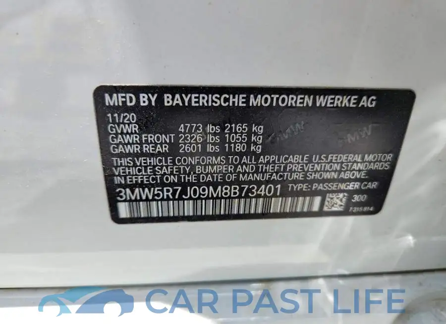 3MW5R7J09M8B73401# 13