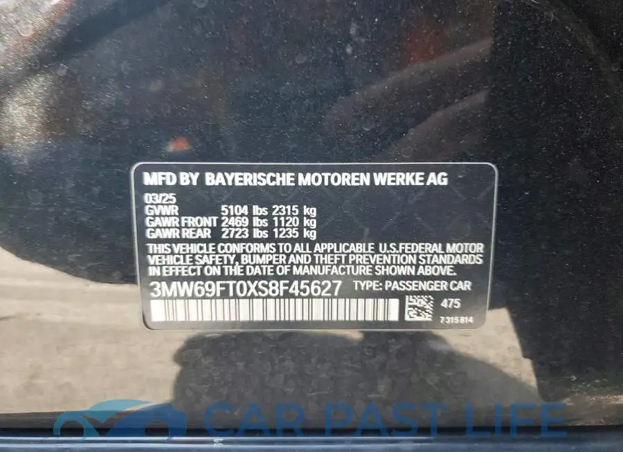 3MW69FT0XS8F45627# 12