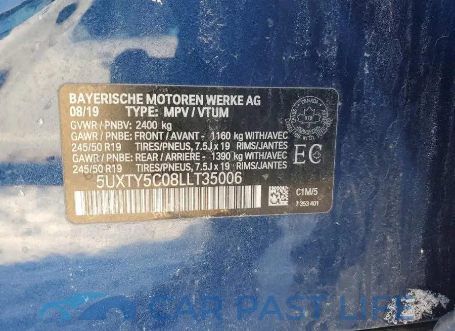 5UXTY5C08LLT35006# 13