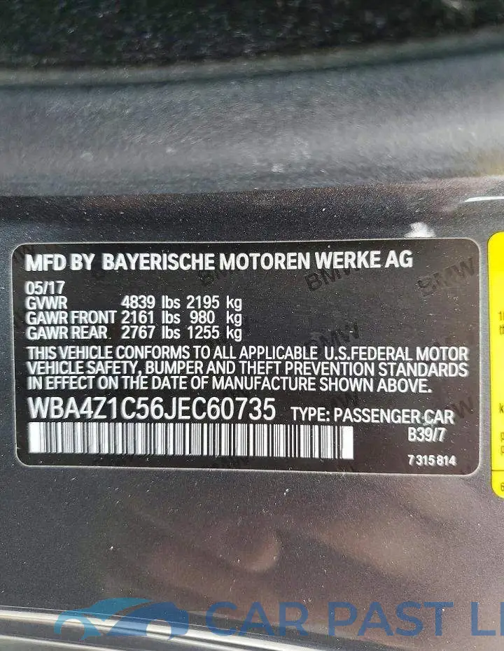 WBA4Z1C56JEC60735# 12
