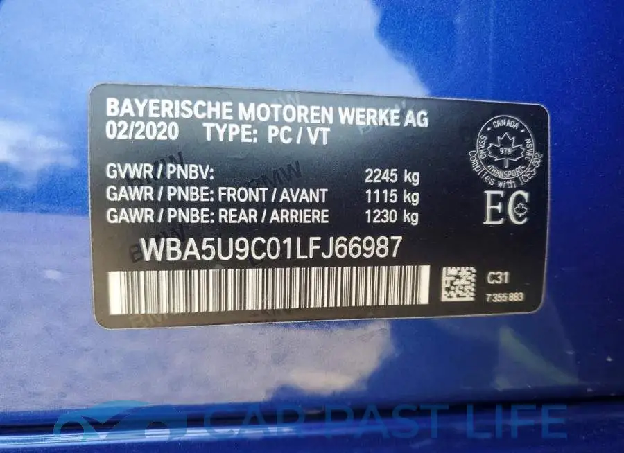 WBA5U9C01LFJ66987# 13