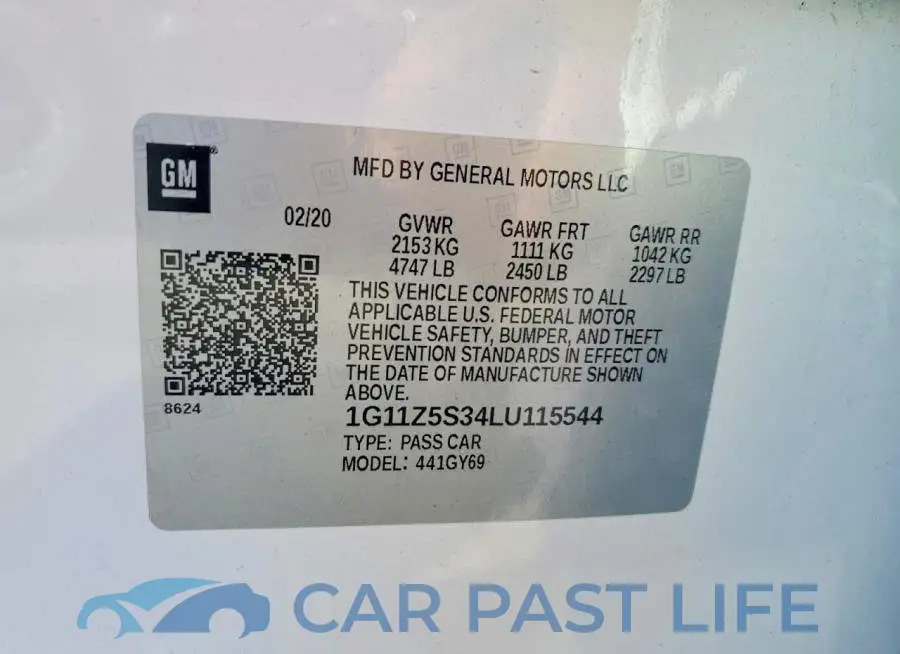 1G11Z5S34LU115544# 12