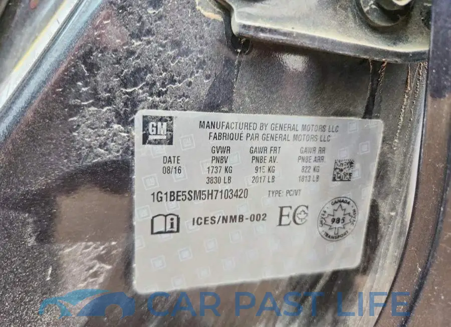 1G1BE5SM5H7103420# 12