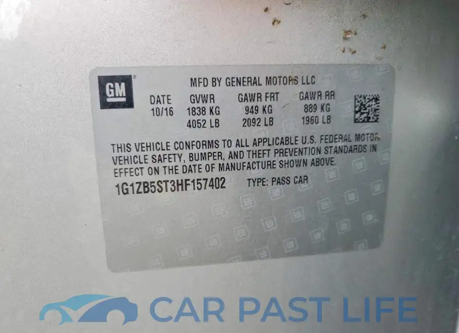 1G1ZB5ST3HF157402# 13
