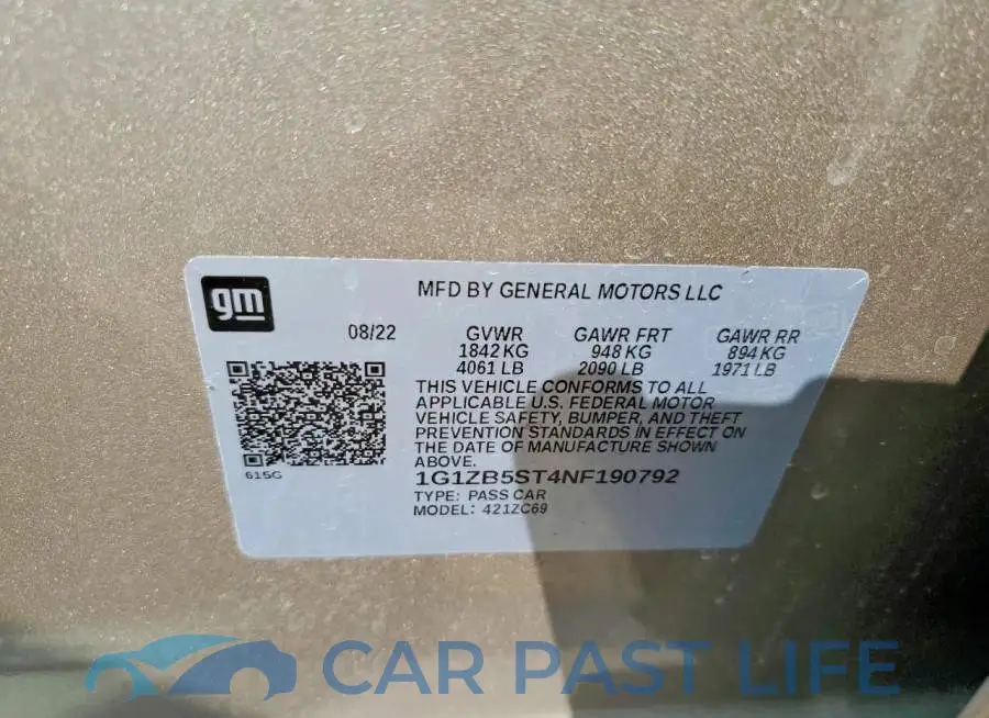 1G1ZB5ST4NF190792# 12