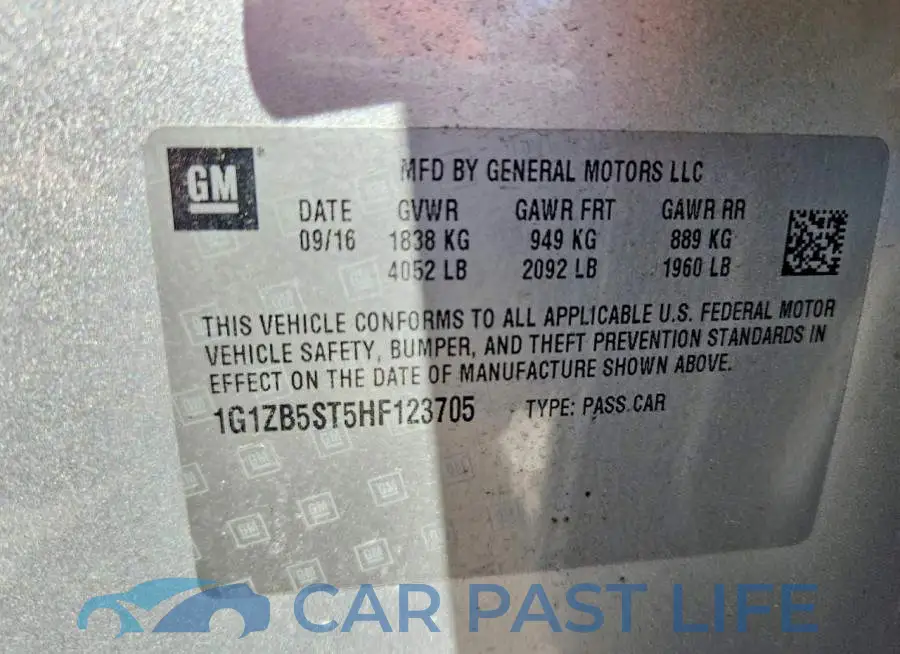 1G1ZB5ST5HF123705# 13